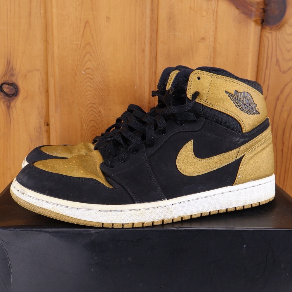 2014 Nike Air Jordan 1 Retro High Melo Black Gold Size 11.5 332550-026